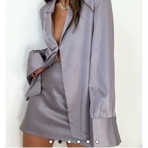 NWT SHOP RUMORED PRETTY WOMAN SKIRT IN CHARCOAL